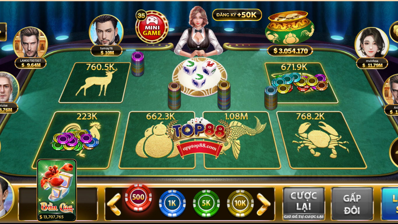 Bầu cua Top88 được nhiều bạn cược yêu thích Bầu cua Top88 được nhiều bạn cược yêu thích