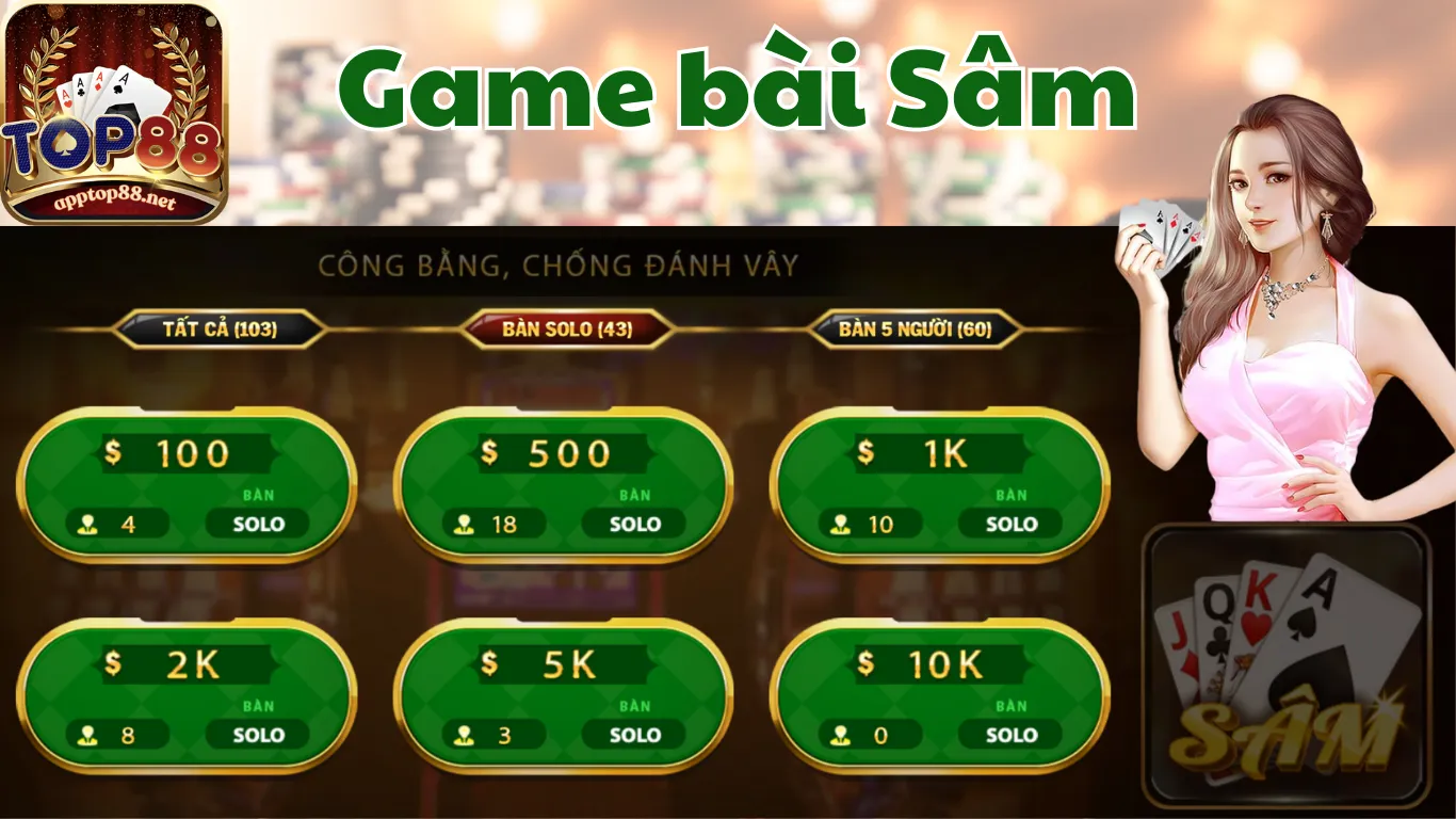 Game bài Sâm Top88 hấp dẫn đầy kịch tính