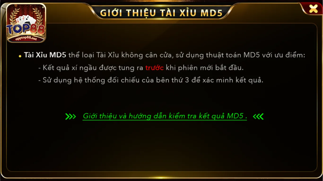 Kinh nghiệm chơi tài xỉu MD5 Top88