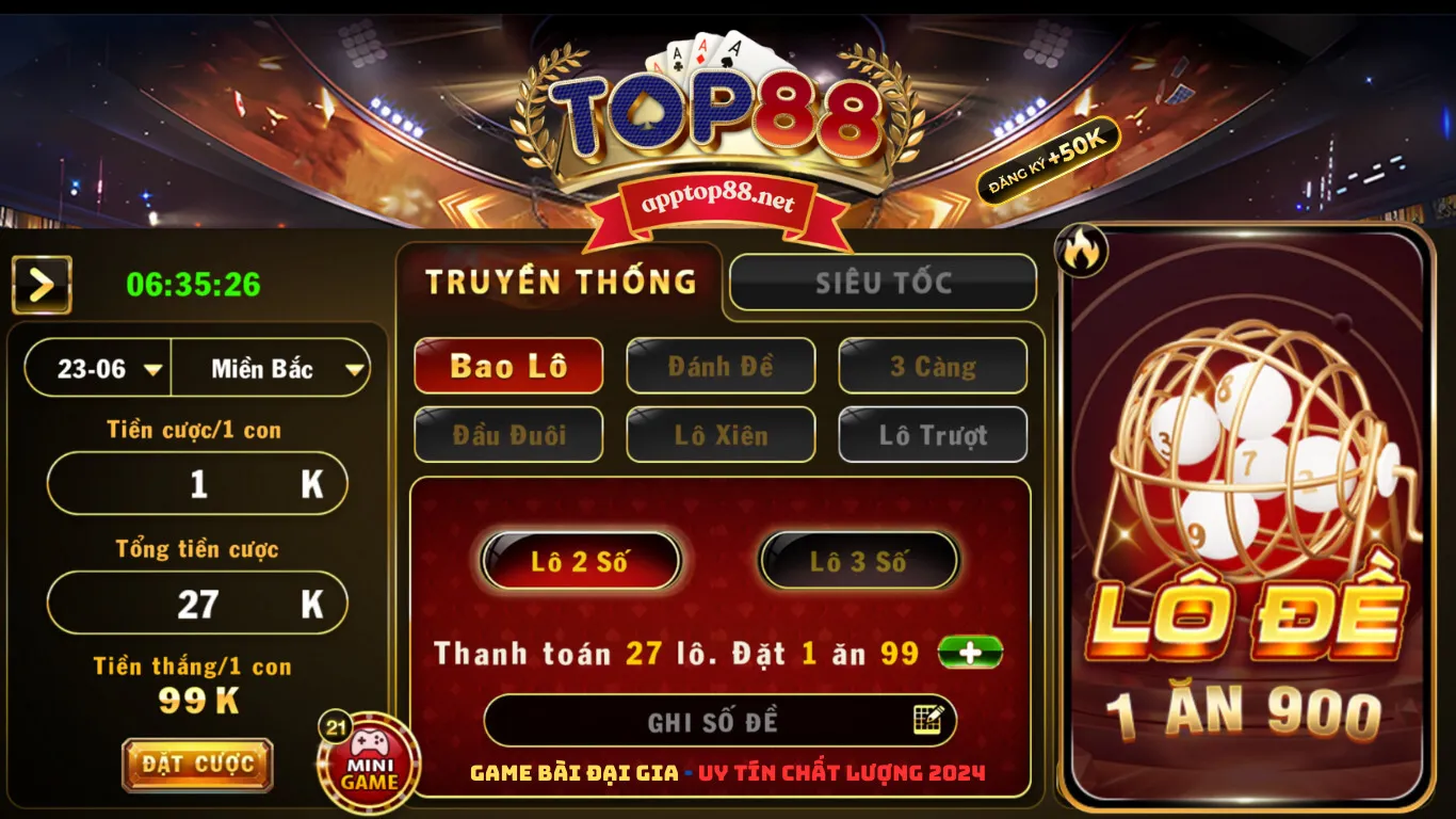 Top88 lô đề 1 ăn 900 Top88 lô đề 1 ăn 900
