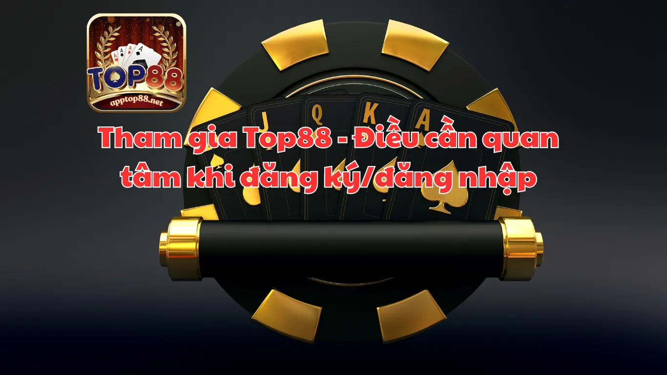 Tham gia Top88 - Điều cần quan tâm khi đăng ký/đăng nhập
