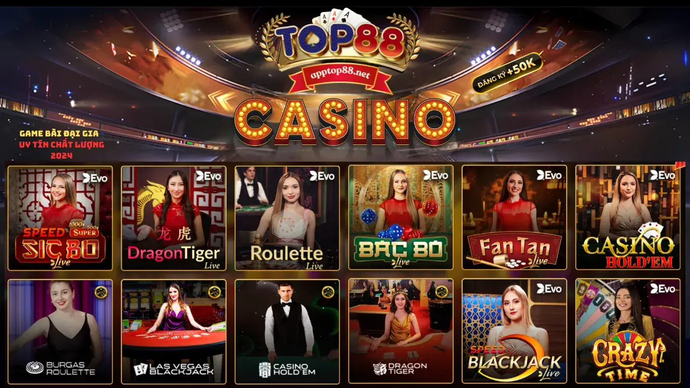 Giới thiệu sảnh live casino top88 đẳng cấp