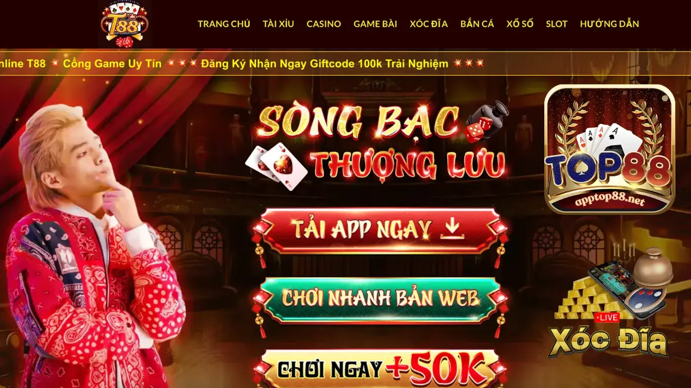 Top 10 Cổng Game Xóc Đĩa Online Uy Tín 2024 - T88